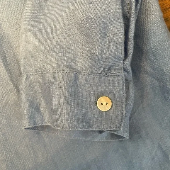 J. Jill Love Linen Essential Shirt Size L Petite - Picture 2 of 5